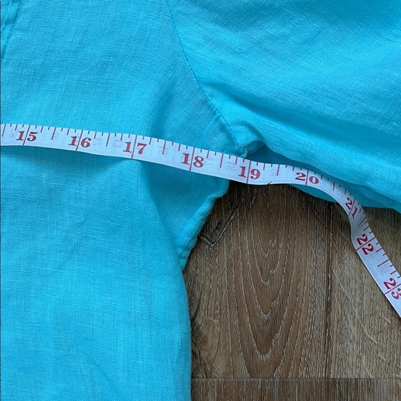 Lilly Pulitzer (2) BUNDLE Vibrant Teal Pink 100% Linen Sarasota Tunics Size S - Picture 13 of 16